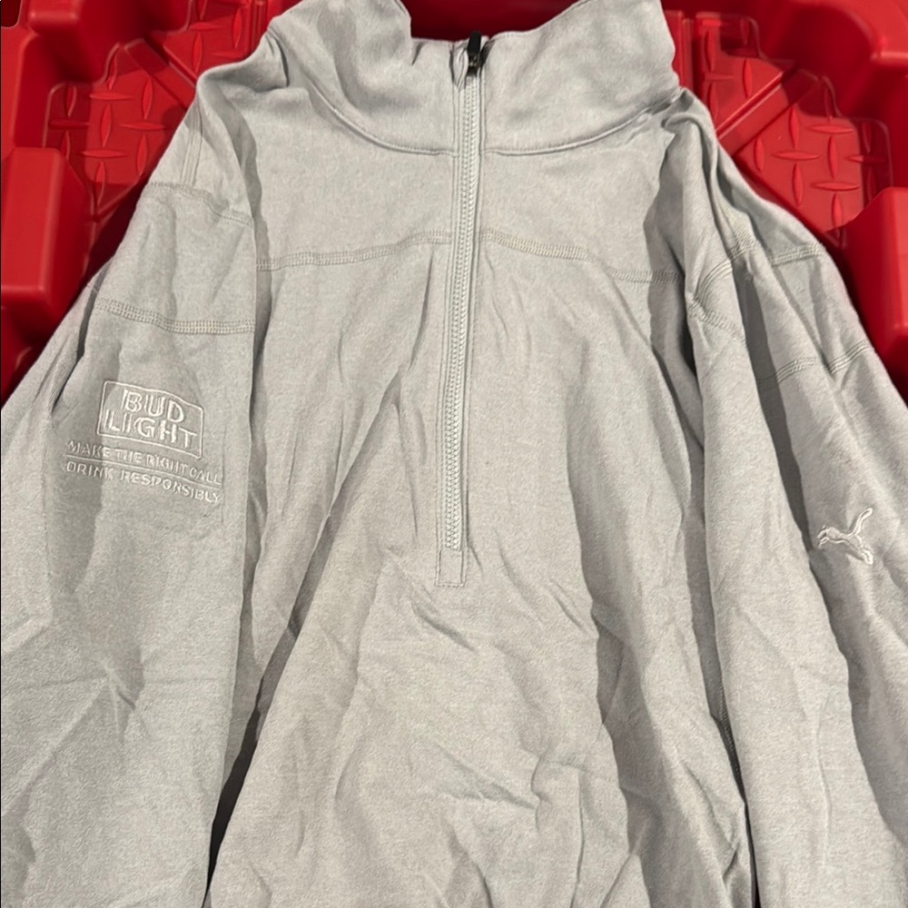 Puma Gray Quarter-Zip Women's Top